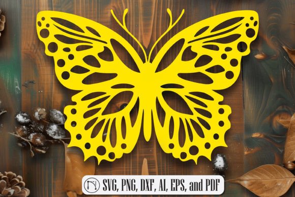 Butterfly Papercut Card Template SVG
