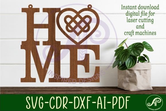 Celtic Heart Home Word Wall Art: A Laser Cut Design Guide