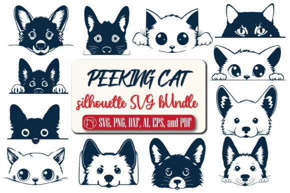 Charming Cat Silhouettes for Creative Crafting Projects