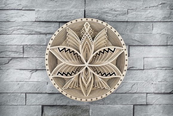 Create Stunning 3D Lotus Art with This Layered Mandala Cut File