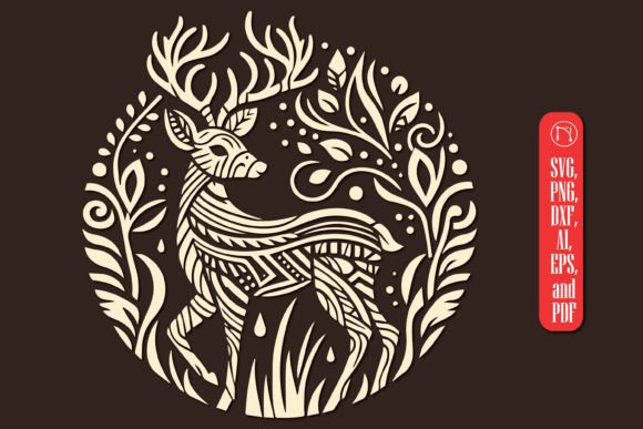 Cricut Laser Cut Panno Deer SVG