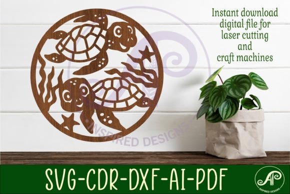 Cute Turtle Wall Art Sign: A Versatile SVG for Crafters