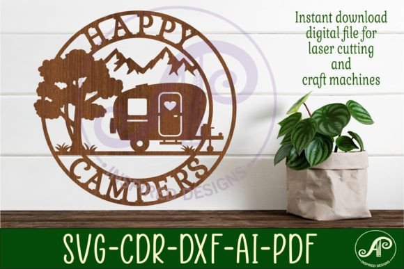 Happy Campers Wall Art Sign: A Versatile SVG File