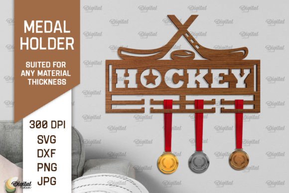 Hockey Medal Display Laser Cut Designs