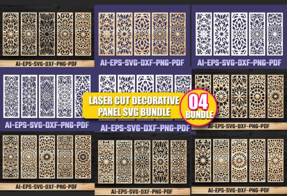Laser Cut Ornamental Panel Bundle 04