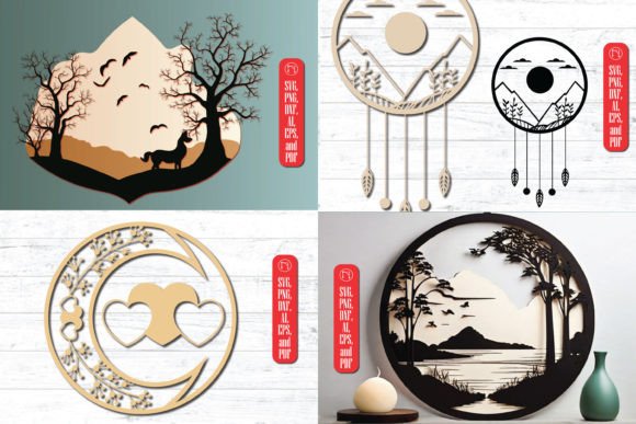 Laser Cut Wall Decor SVG Bundle for Modern Spaces