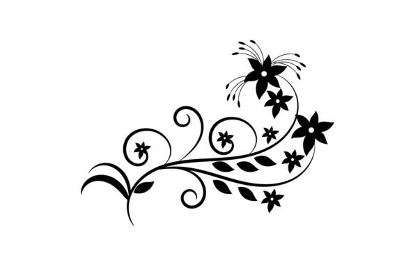 Simple Flower Floral Font for Elegant Designs