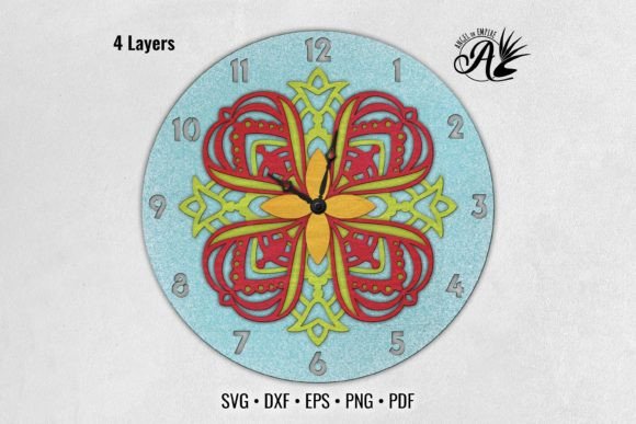 Spring Flowers Mandala Clock: A Celebratory Design for Laser Crafters