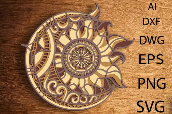 Sun Moon Multilayer SVG: Celestial Craft for Modern Makers