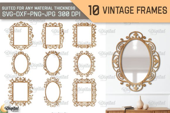 Vintage Frames SVG Laser Cut Bundle