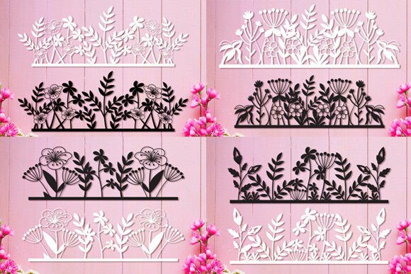 Wildflowers Laser Cut Wall Art SVG Set