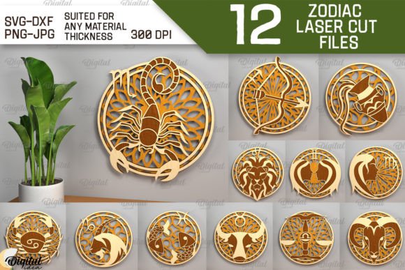 Zodiac Laser Cut Bundle for Stunning Wall Decor SVG